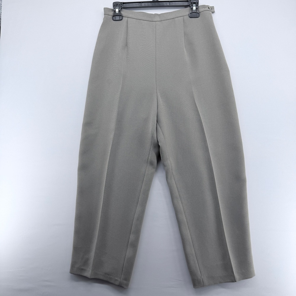 Vintage Ann Taylor Loft Grey High‎ Waisted Straight Leg Dress Pants Sz 10